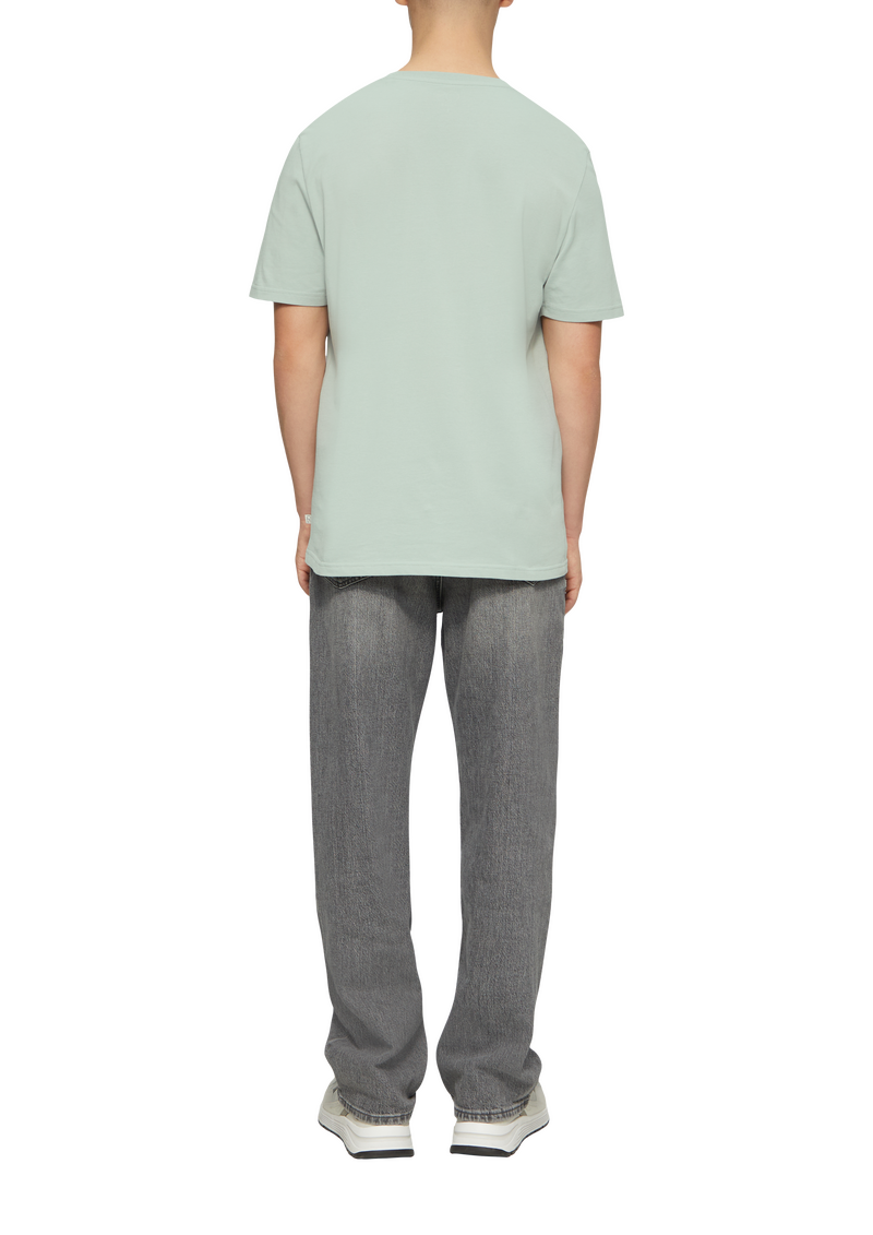 Basic Rundhals T-Shirt mit Frontprint