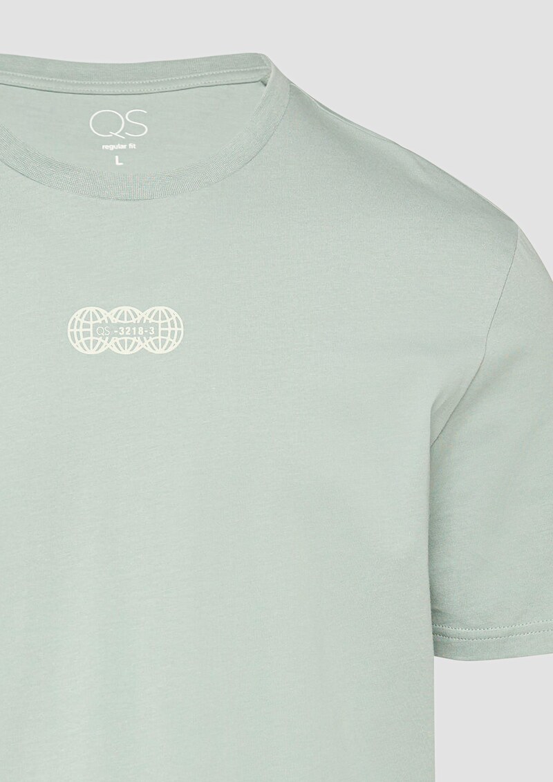 Basic Rundhals T-Shirt mit Frontprint