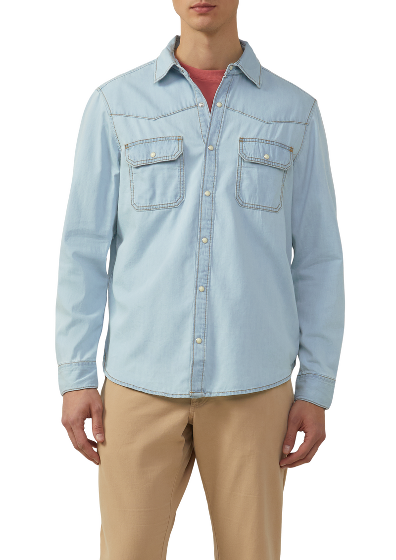 Regular Fit: Denim-Hemd im Western-Stil