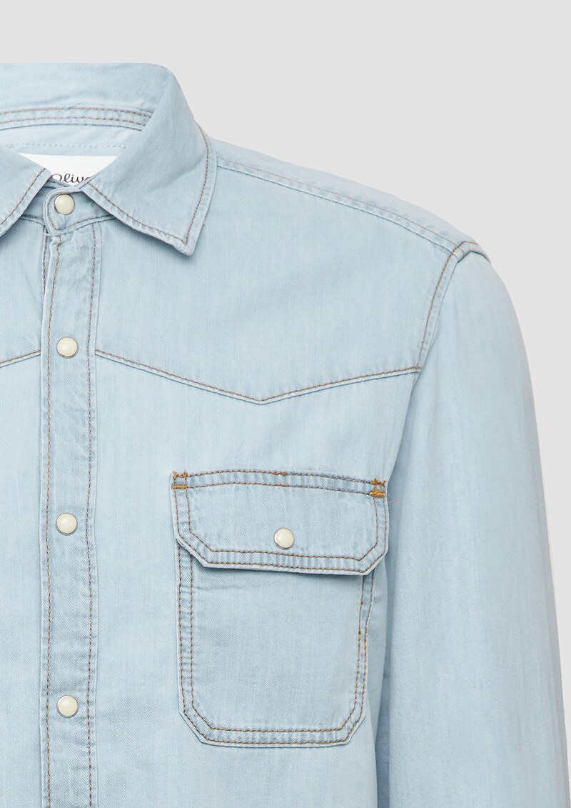 Regular Fit: Denim-Hemd im Western-Stil