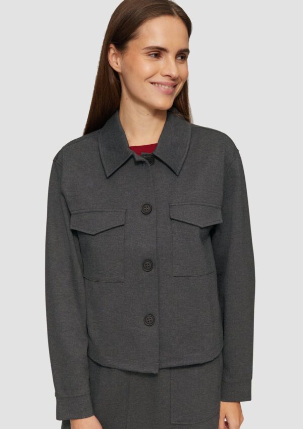 Geknöpfte Jacke aus Interlock-Jersey