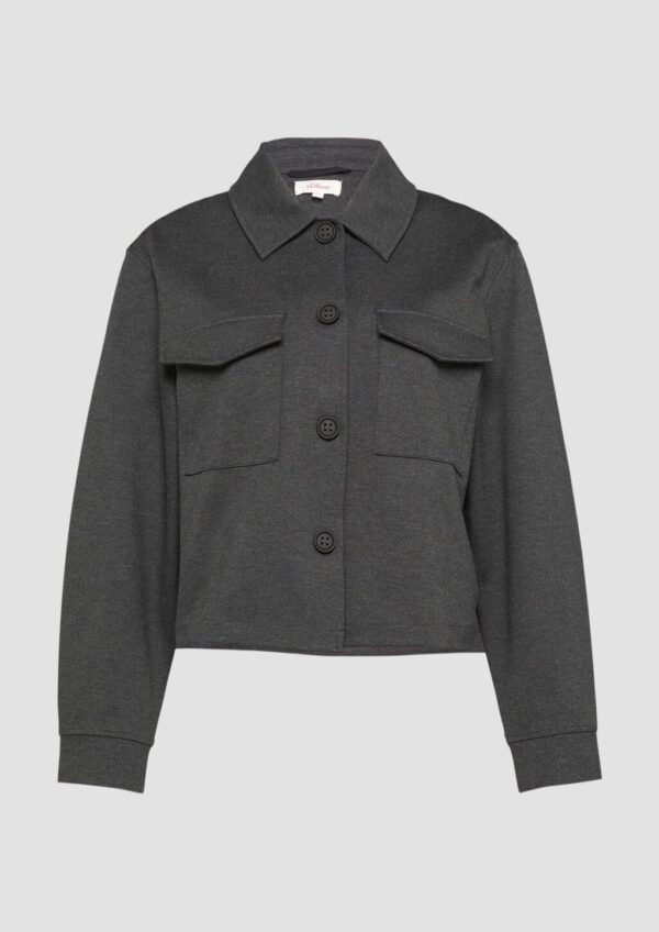 Geknöpfte Jacke aus Interlock-Jersey