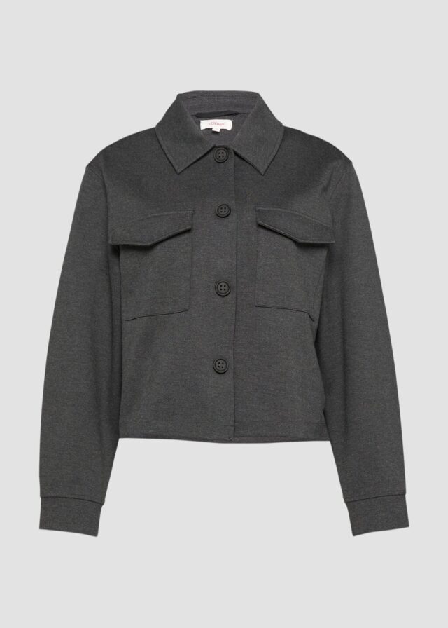 Geknöpfte Jacke aus Interlock-Jersey