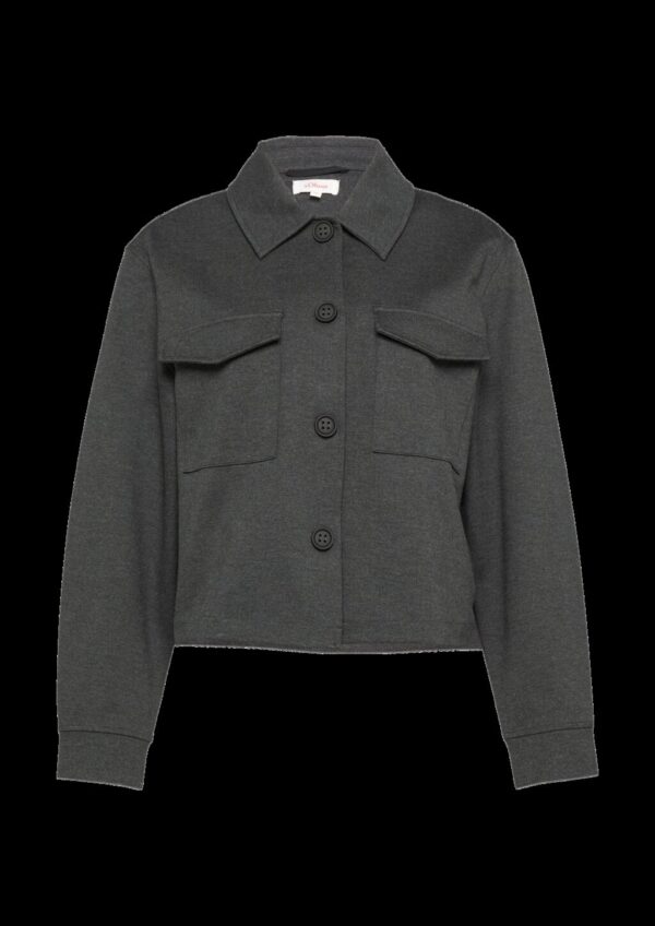 Geknöpfte Jacke aus Interlock-Jersey