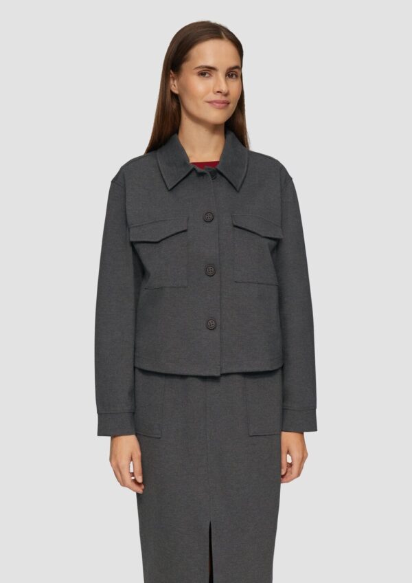 Geknöpfte Jacke aus Interlock-Jersey