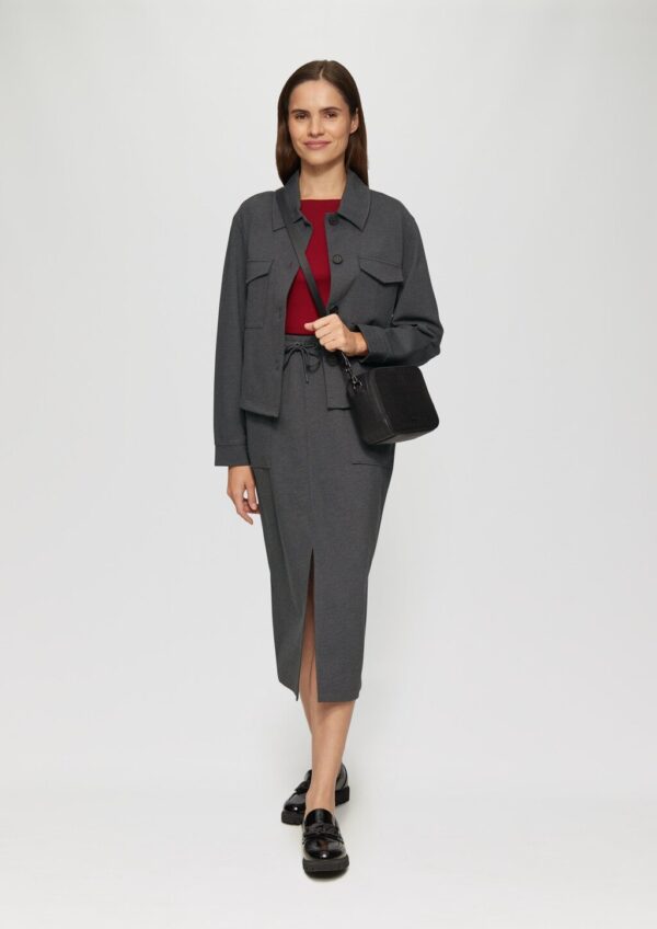 Geknöpfte Jacke aus Interlock-Jersey