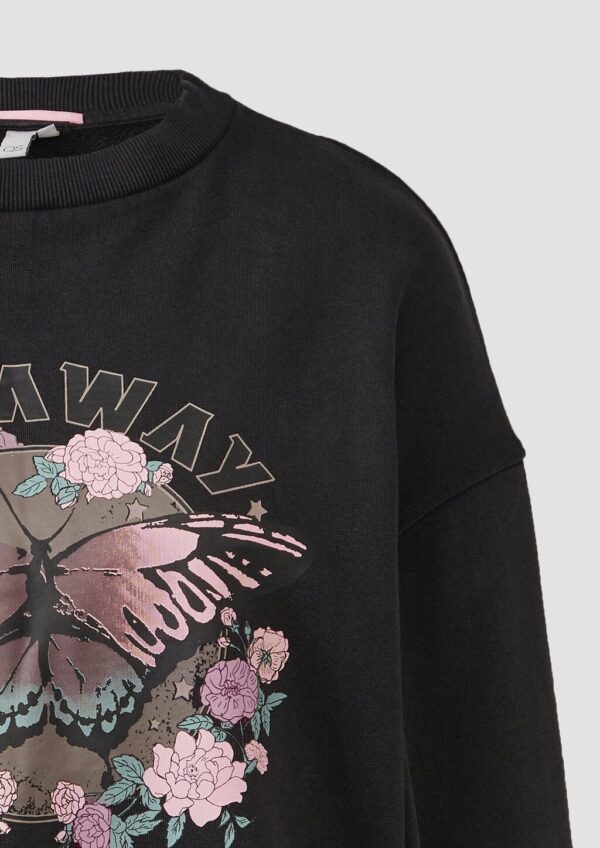 Gewaschenes Sweatshirt mit Frontprint