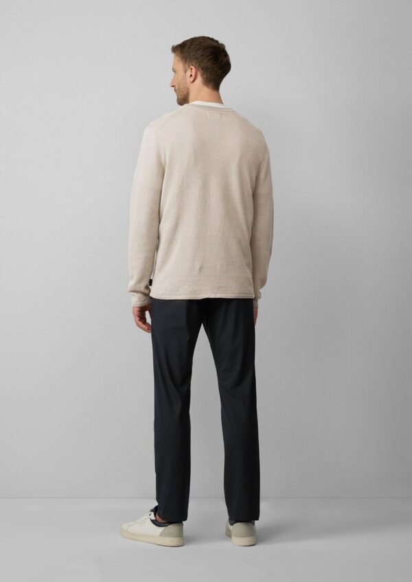 Softer Strickpullover aus Baumwoll-Leinenmix