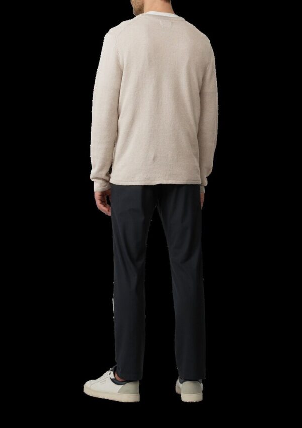 Softer Strickpullover aus Baumwoll-Leinenmix