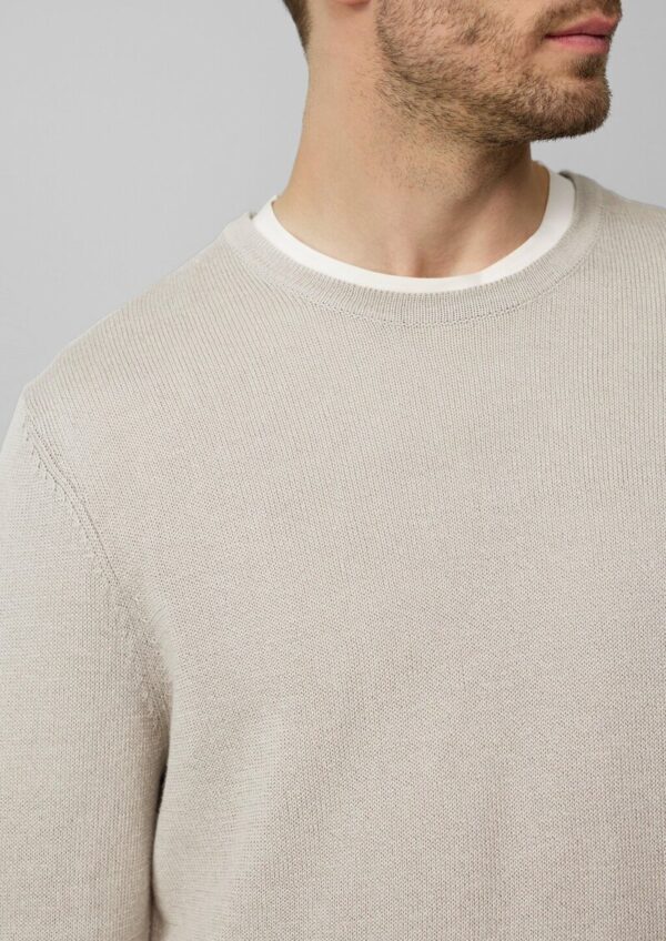 Softer Strickpullover aus Baumwoll-Leinenmix