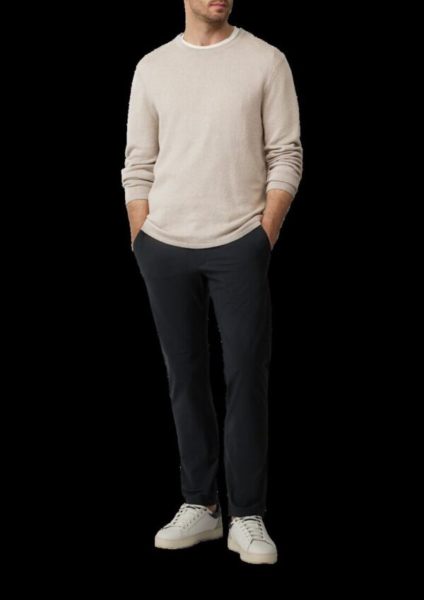 Softer Strickpullover aus Baumwoll-Leinenmix