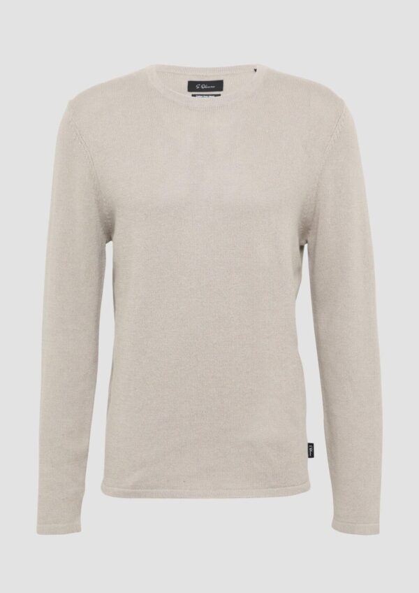 Softer Strickpullover aus Baumwoll-Leinenmix