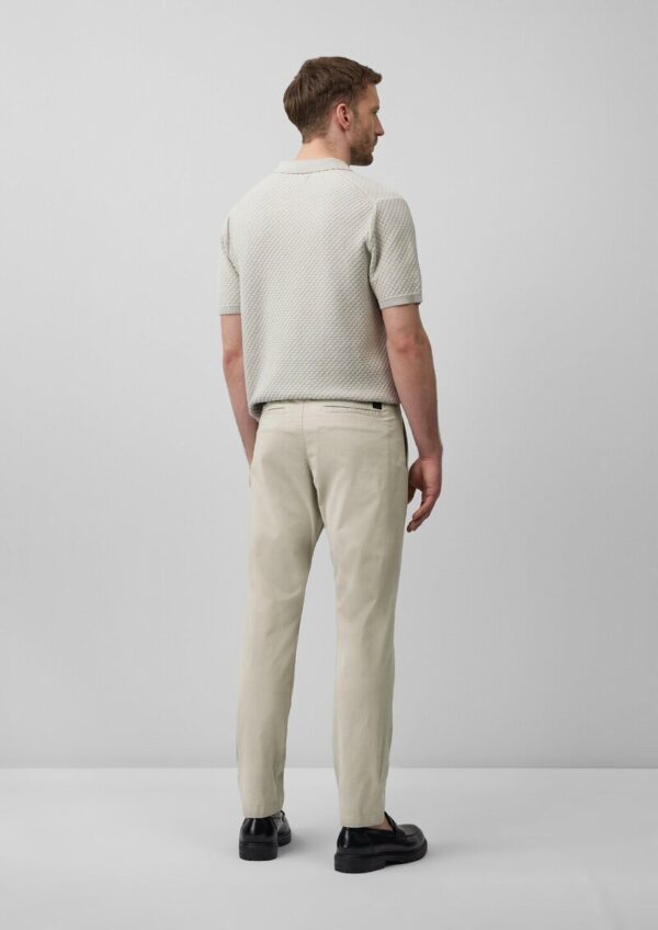 Gestricktes Poloshirt mit Struktur und Bündchen