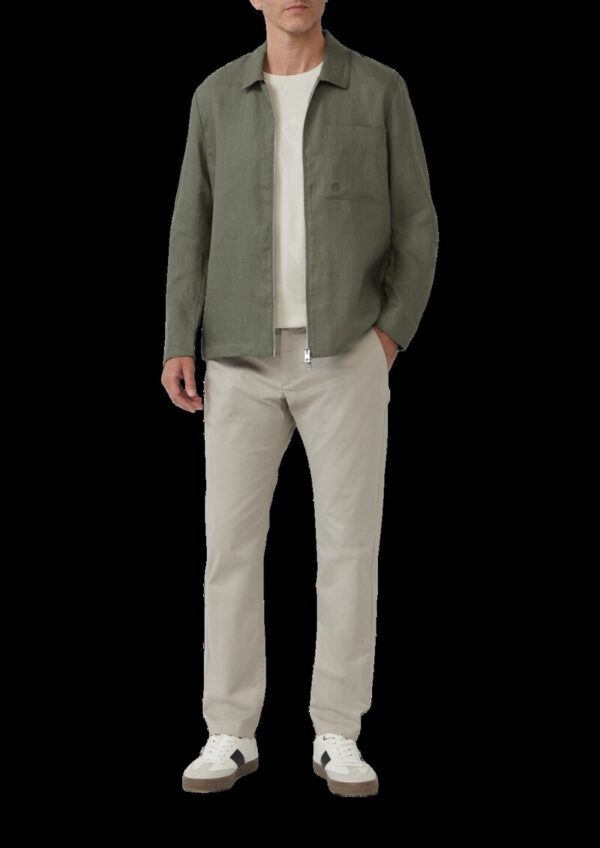 Overshirt aus Leinen mit Eingrifftaschen