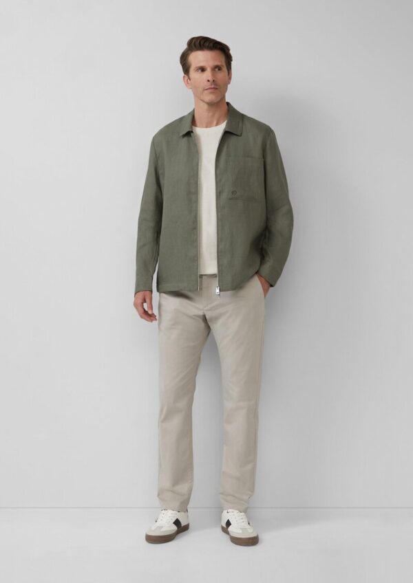 Overshirt aus Leinen mit Eingrifftaschen