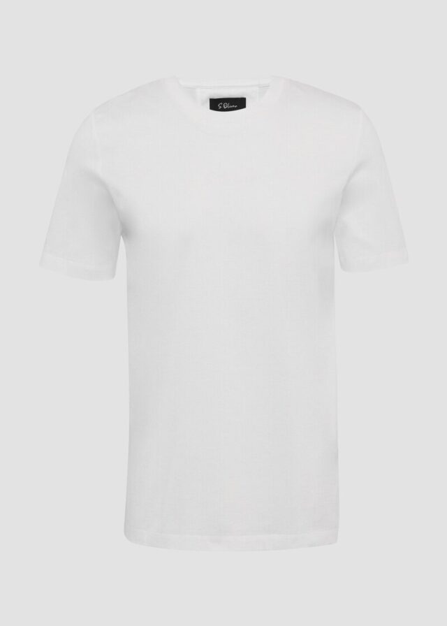 T-Shirt aus merzerisierter Baumwolle mit Logo-Detail