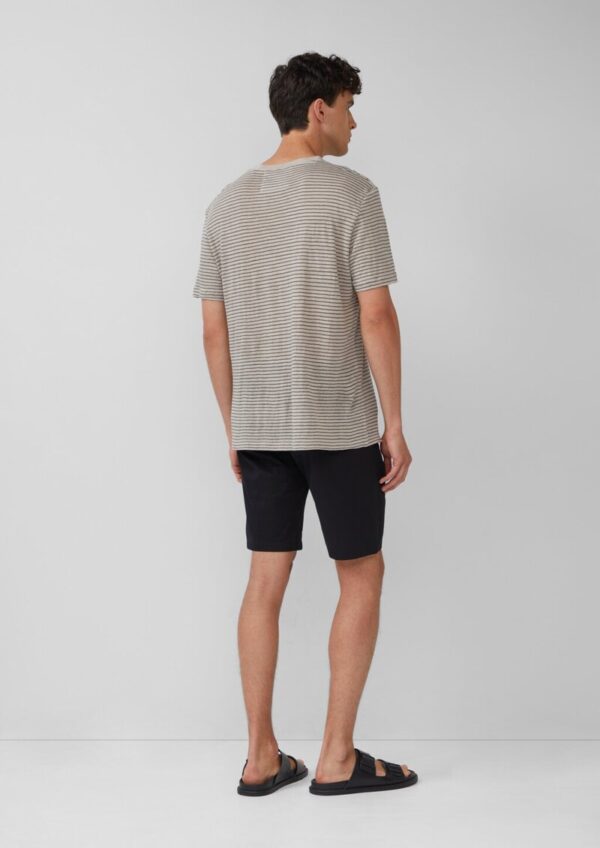 Gestreiftes Flammgarn-Shirt aus Leinen