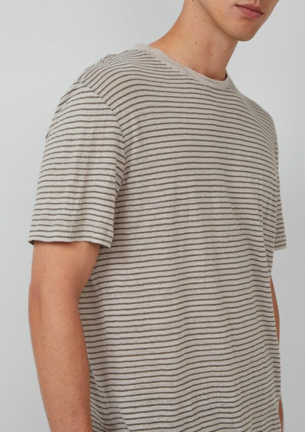 Gestreiftes Flammgarn-Shirt aus Leinen