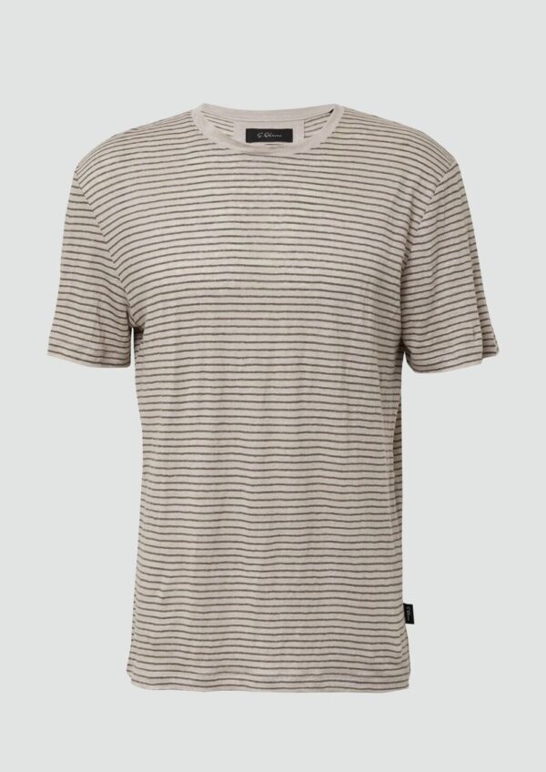 Gestreiftes Flammgarn-Shirt aus Leinen