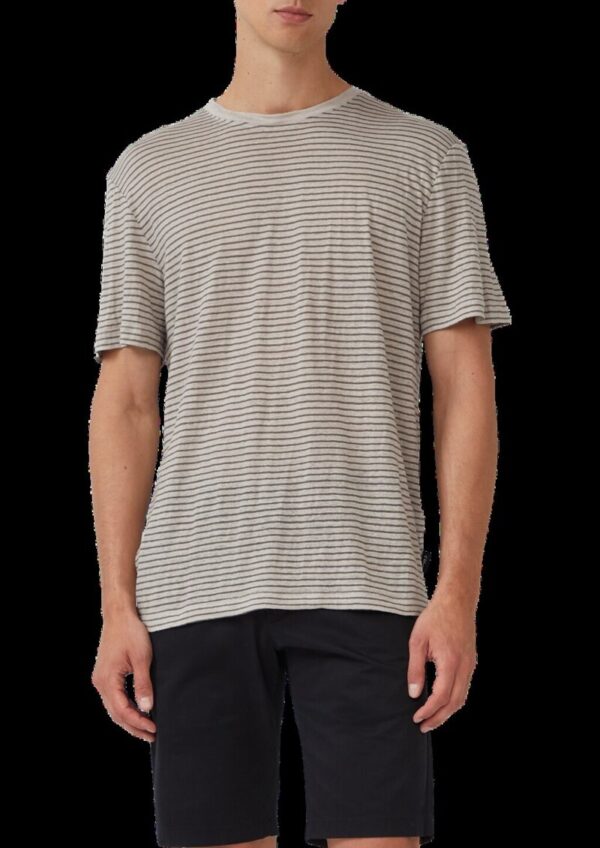 Gestreiftes Flammgarn-Shirt aus Leinen