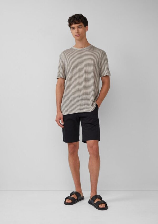 Gestreiftes Flammgarn-Shirt aus Leinen