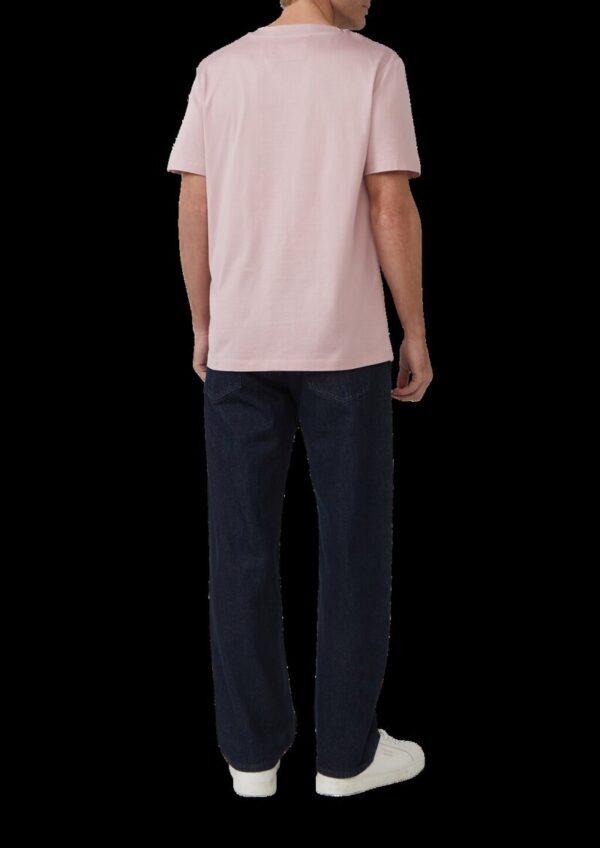 T-Shirt aus merzerisierter Baumwolle mit Label-Patch