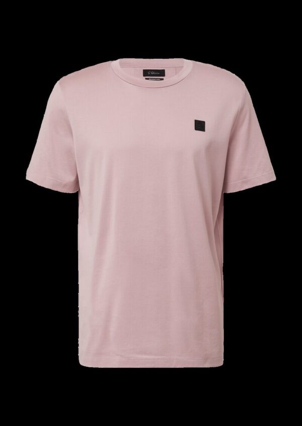 T-Shirt aus merzerisierter Baumwolle mit Label-Patch
