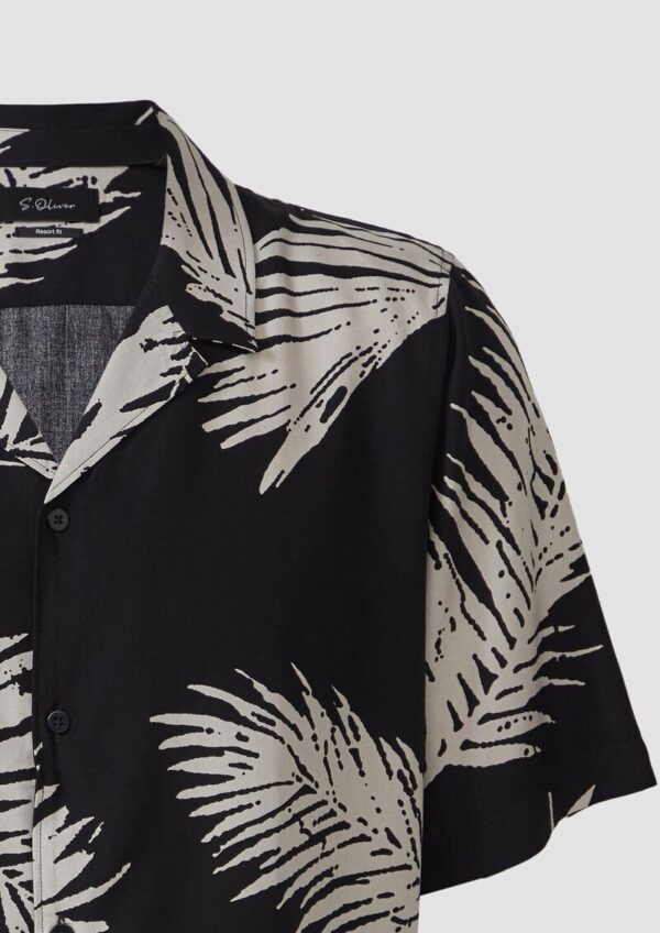 Resort Fit: Kurzarmhemd aus Viskosemix