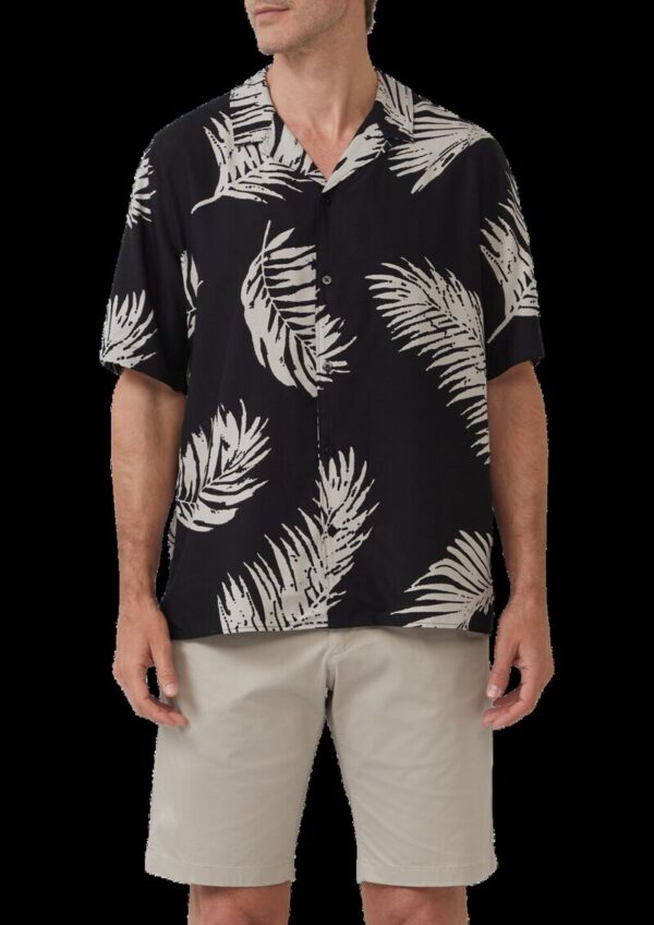 Resort Fit: Kurzarmhemd aus Viskosemix