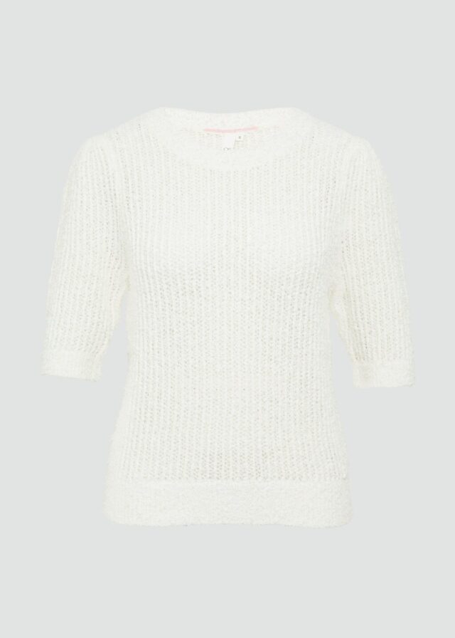 Kurzarmpullover aus Effektgarn