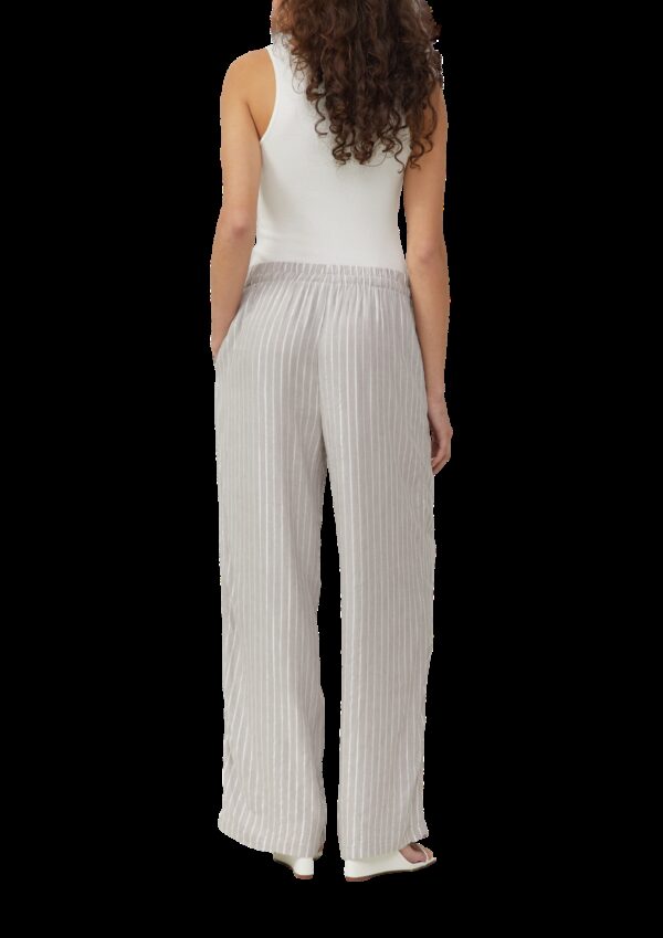 Leinenmixhose mit Glitzerstreifen