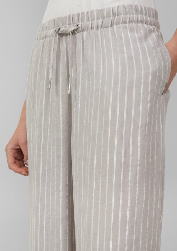 Leinenmixhose mit Glitzerstreifen