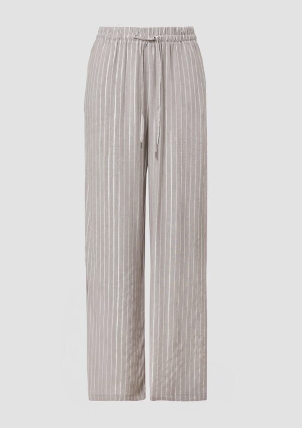 Leinenmixhose mit Glitzerstreifen