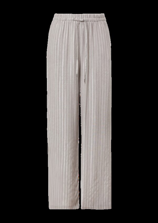 Leinenmixhose mit Glitzerstreifen