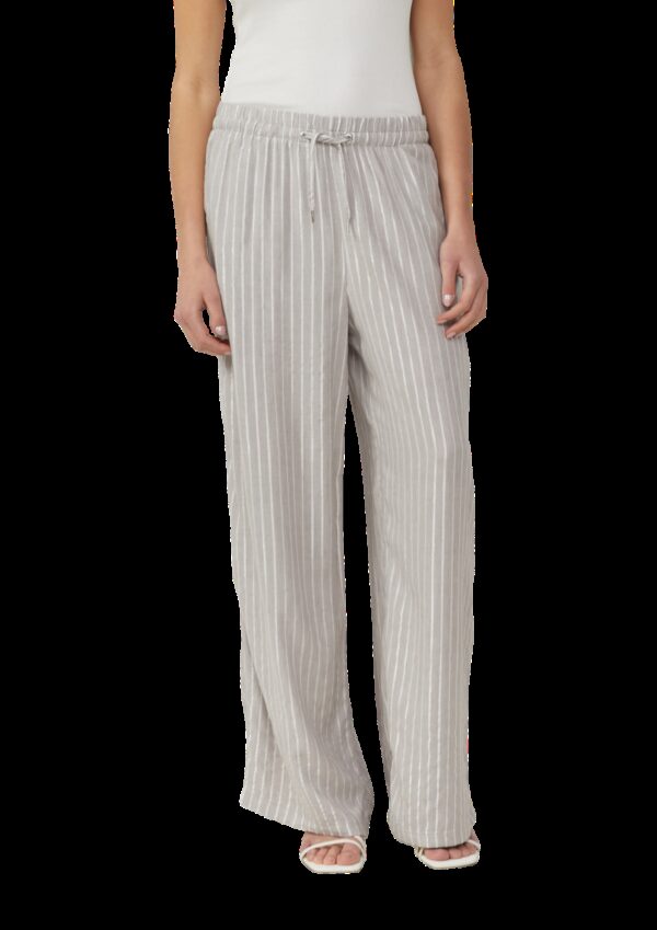 Leinenmixhose mit Glitzerstreifen