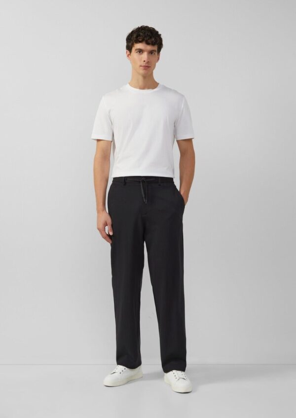 Wide-Leg-Hose aus hochwertigem Baumwollstretch