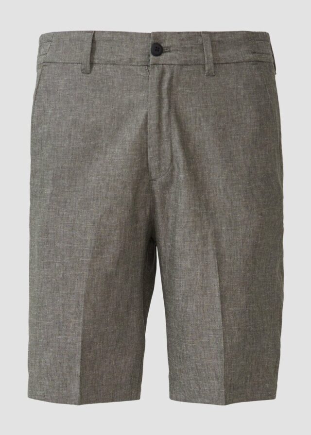 Lockere Bermuda aus Leinenmix