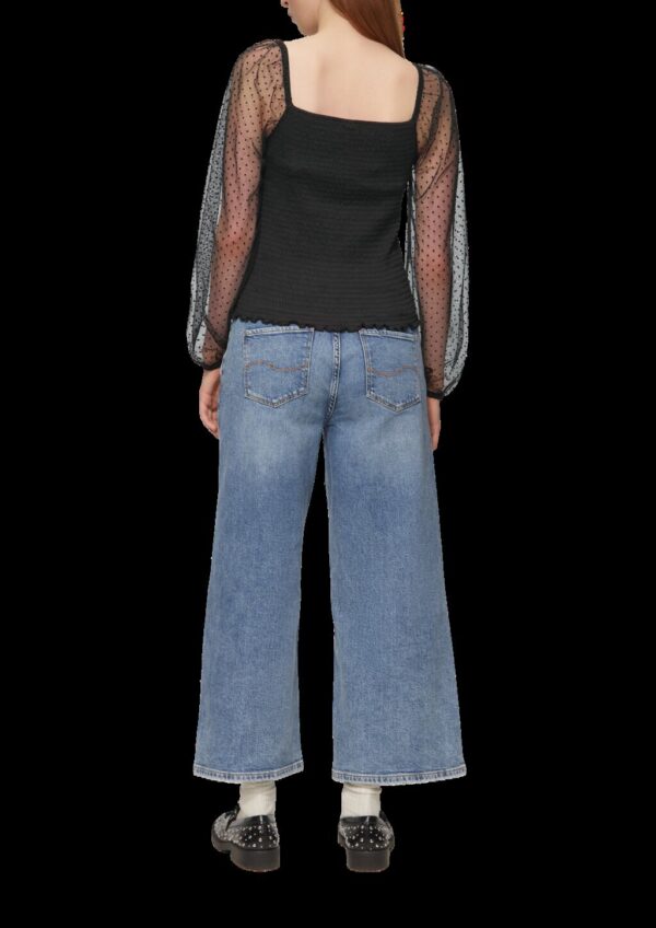 Smok-Shirt mit Tüllärmeln