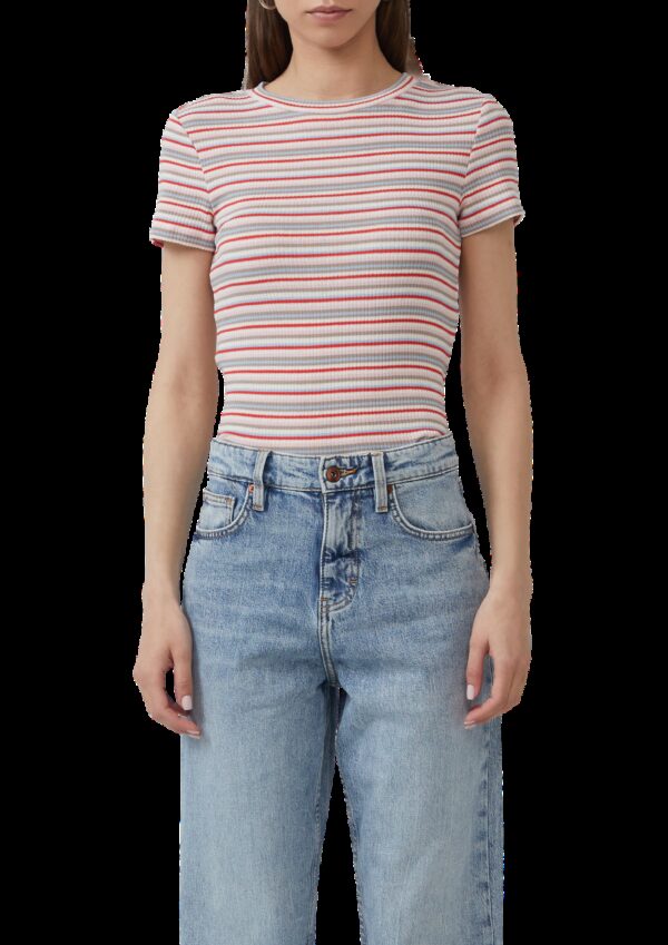 schmal geschnittenes Ringelshirt