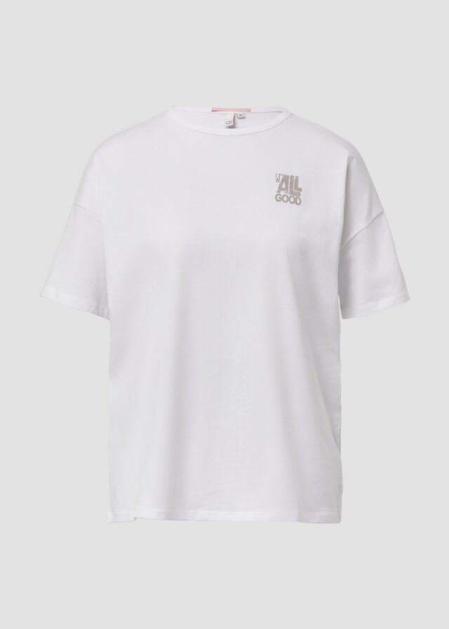 Boyfriend-Shirt mit Front- und Backprint