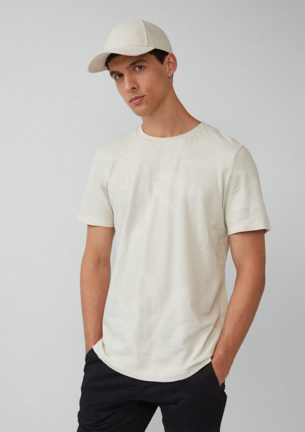 Melierte Cap aus Leinenmix