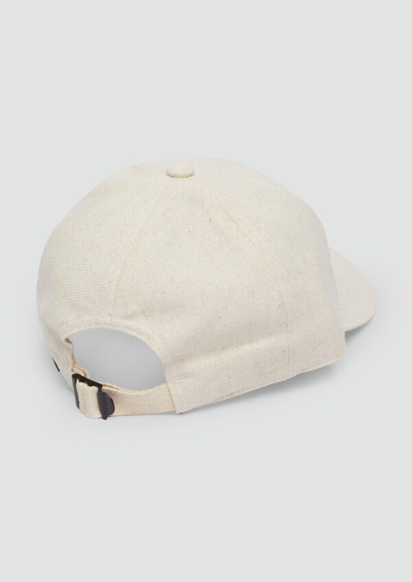 Melierte Cap aus Leinenmix
