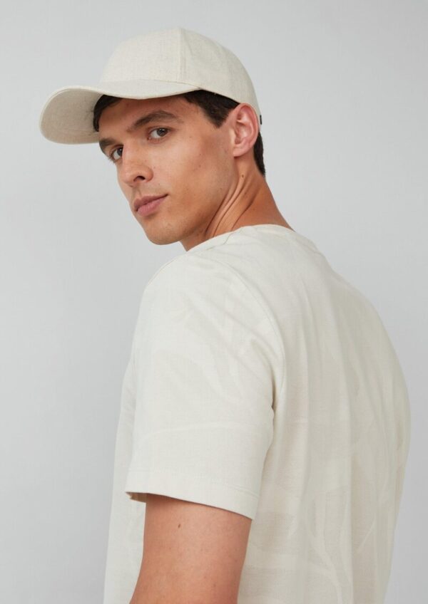 Melierte Cap aus Leinenmix