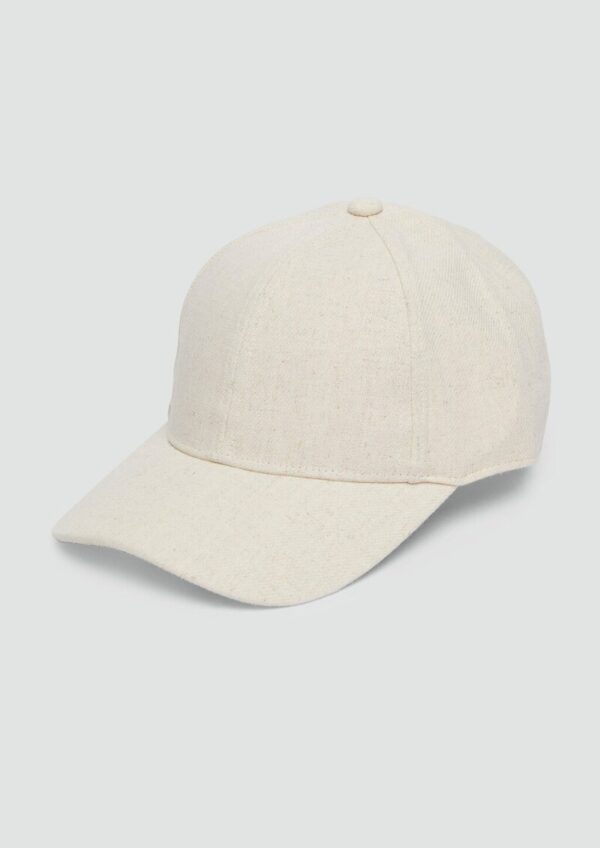 Melierte Cap aus Leinenmix