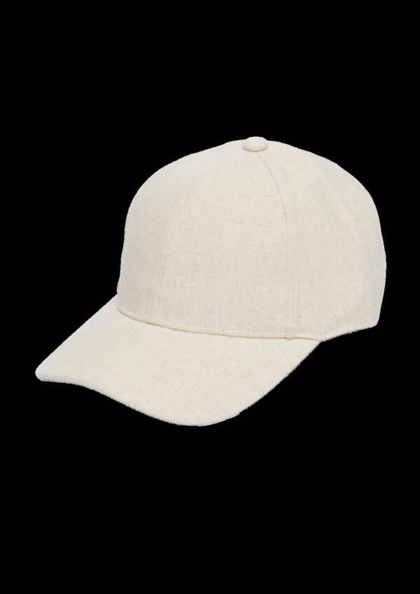Melierte Cap aus Leinenmix