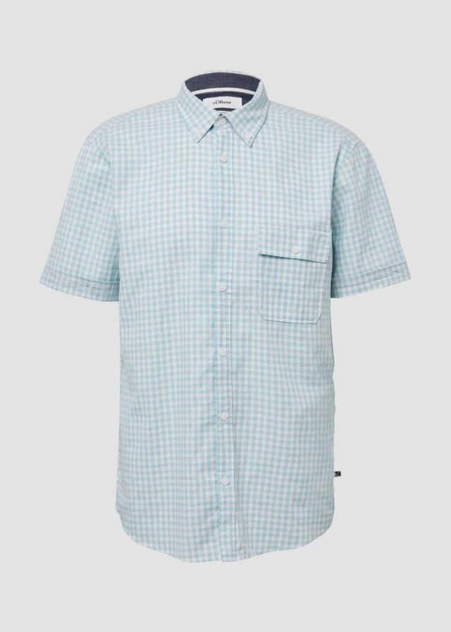 Regular Fit: Kariertes Hemd aus Baumwolle mit Button-Down-Kragen