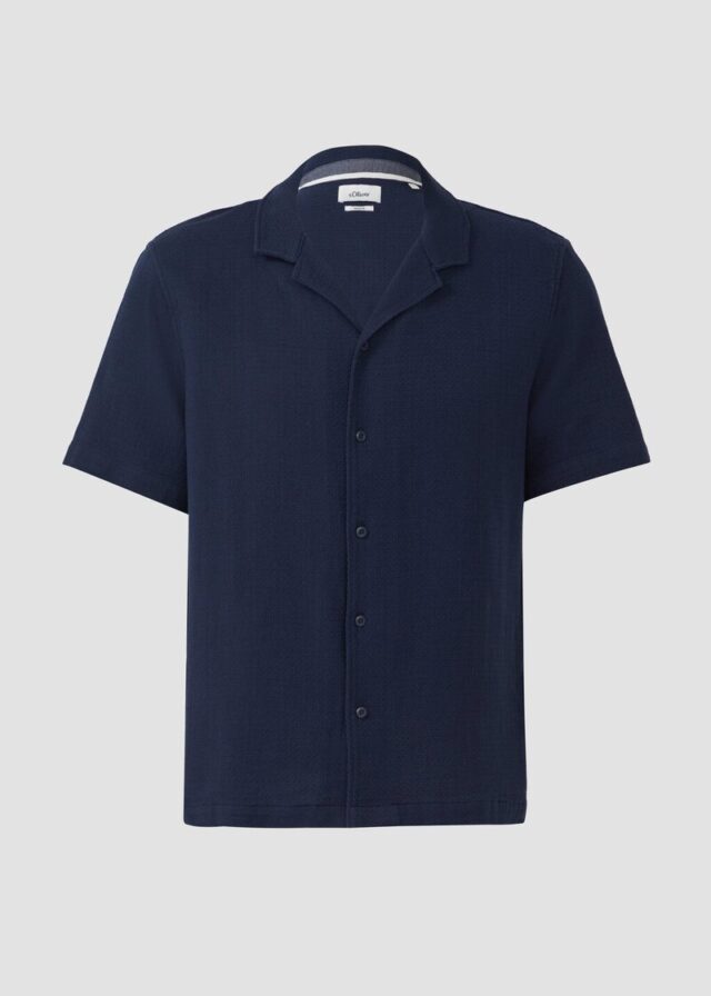 Lässiges Strukturhemd mit Reverskragen