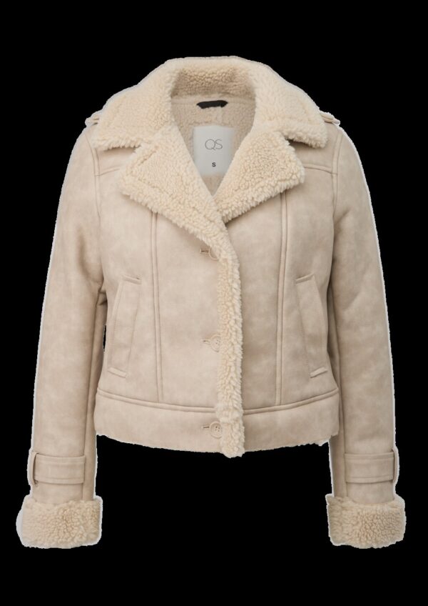 Kurze Jacke in Lammfelloptik
