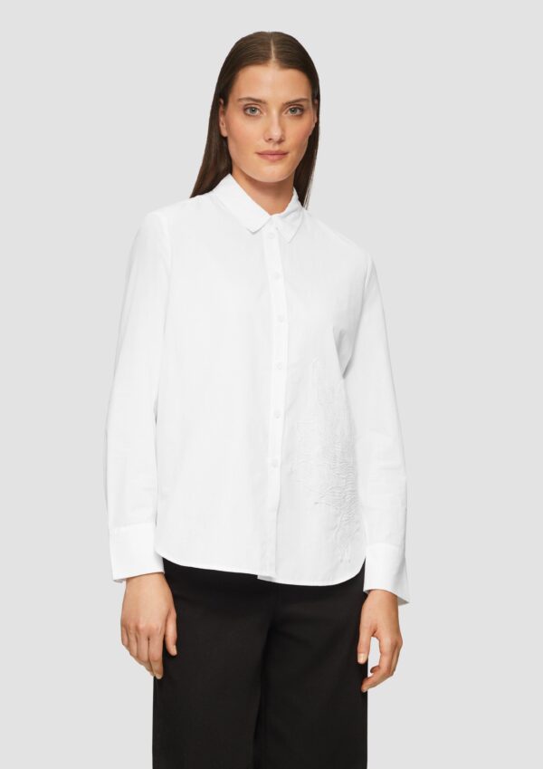 Hemdbluse im Relaxed Fit mit Applikation