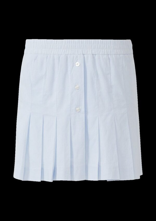 Faltenminirock mit zarten Streifen | QS x Debi Flügge